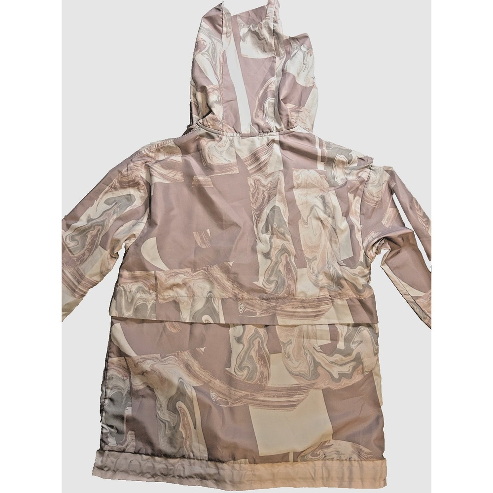 Nike Women's Medium 1/2 Zip Rain Jacket Windbreaker Marbled Pink White Pullover - Picture 15 of 16